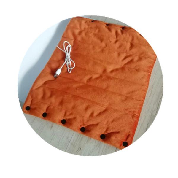 Polyester / Cotton Heated Office Chair Pad  Removable and Washable