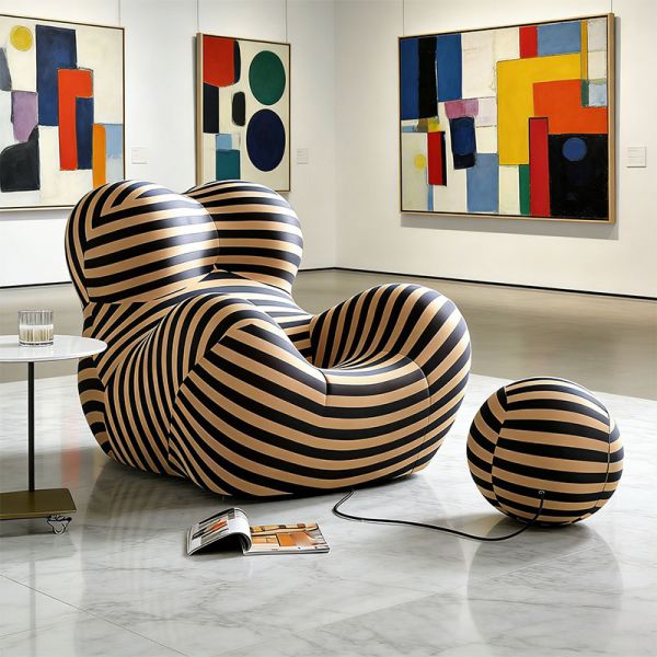 Modern Minimalist Single Compression Sofa Corduroy Texture Leisure Lazy Living Room Bedroom Home Furniture