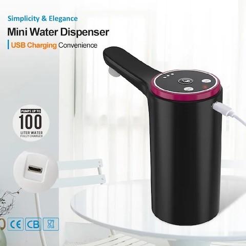 Distribuidor recarregável preto 800mAh da bomba de água de USB para o escritório domiciliário