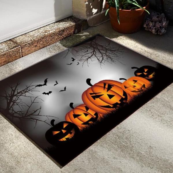Halloween Day Special Door Floor Carpet Rug Crystal Velvet Rectangle Household Decoration