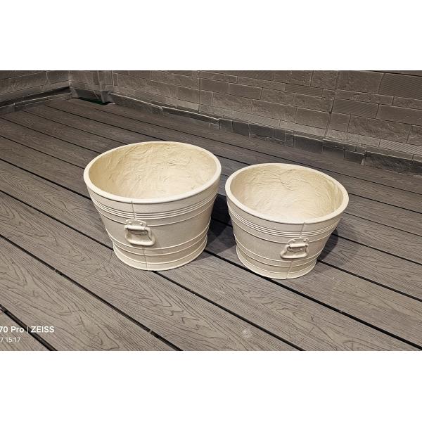 Frost Resistant Reinforced Clay Planter Hand Carved and Durable for B2B Purchases