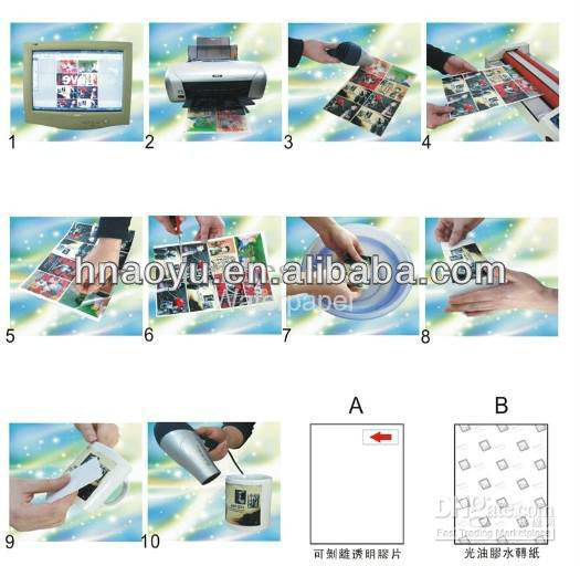 Water Transfer Paper Film for Coated Ceramic Decals Easy and Effective Decal Transfer