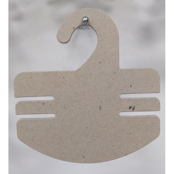 Adjustable 100% Recycled Cardboard Bib Hanger Custom Logo For Newborn Baby Toddler