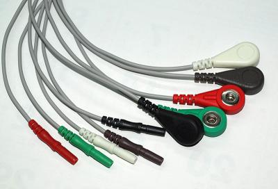 Common 3 Lead 5 Lead ECG Cable Set , LL / Din Style ECG Trunk cable