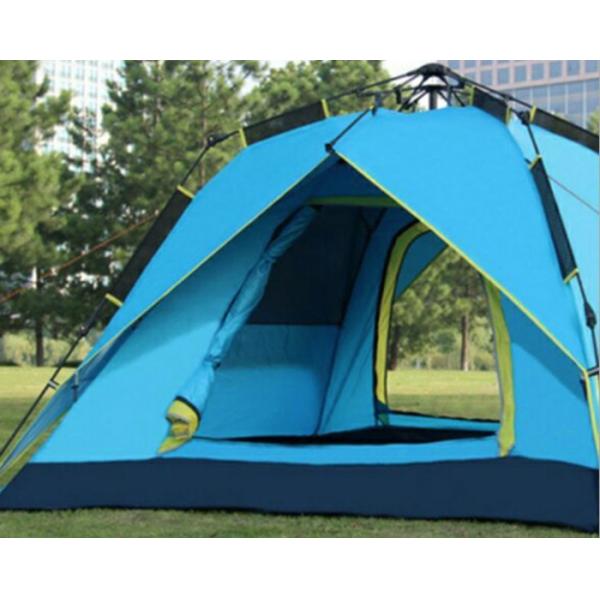 Быстро открывающиеся стекловолокно рамки на открытом воздухе кемпинговые палатки с водонепроницаемой и солнечно-защищенной 190T полиэстерной ткани для 3-4 человека
