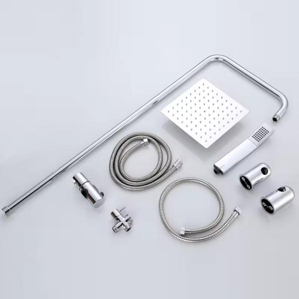 Thermostatic Mixer Shower Bathroom Chrome Plated Stainless Steel Wall Mount Faucets Taps