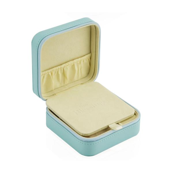 Zip Close Multiple Compartment Faux Leather Jewelry Travel Case OEM With Mirror