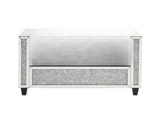 THS01 General Use Bench with 132X48X71CM Size and Silver Mirror MDF Material