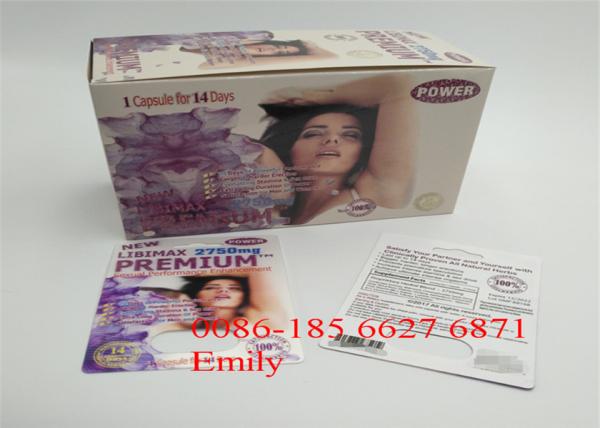 Paper Material Blister Card Packaging For All Nature FX9000 Penis Power Capsules