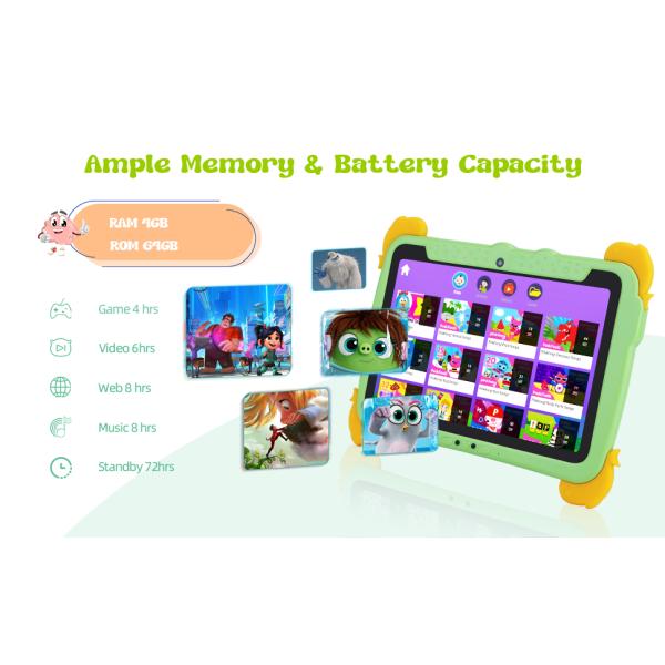 C Idea Kids Tablet 10.1 Inch Android Tablet PC With Case Eyes Protection 1280*800 Screen Pre-Install IWAWA For Education