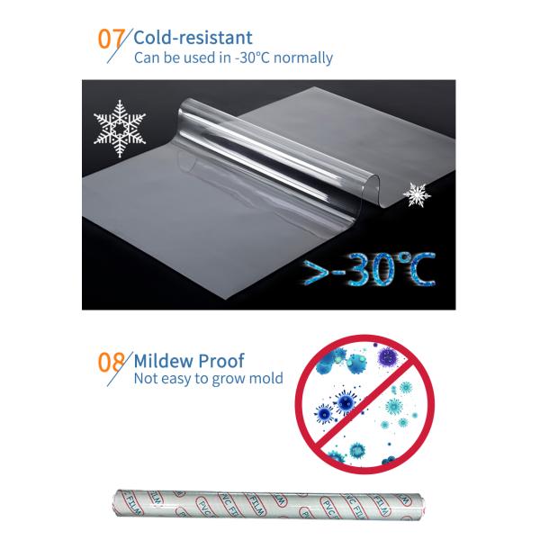 Сверхмягкая пластиковая прозрачная пленка для упаковки прозрачная виниловая упаковка
