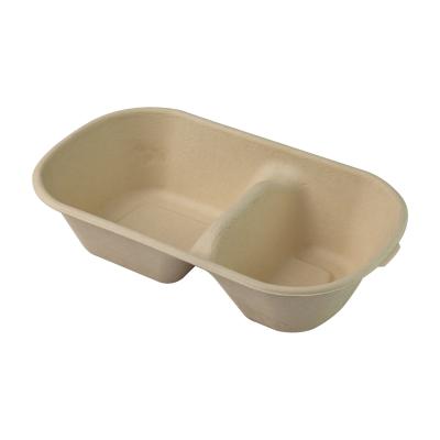 Polpa biodegradável do recipiente de alimento do bagaço da cana-de-açúcar que empacota o compartimento 2