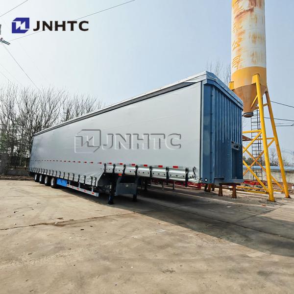 4 Axles 40FT Side Curtain Trailer with 60tons for Drink and Cargo Side Curtain Trailer with Tarpaulin