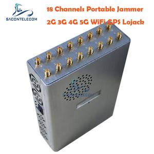 18 Bands Portable Signal Jammer with 12000mAh Battery for Secure Communication