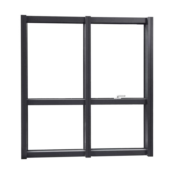 Open Frame Aluminium Curtain Wall, Curtain Glass Window Anodizing Black Frame
