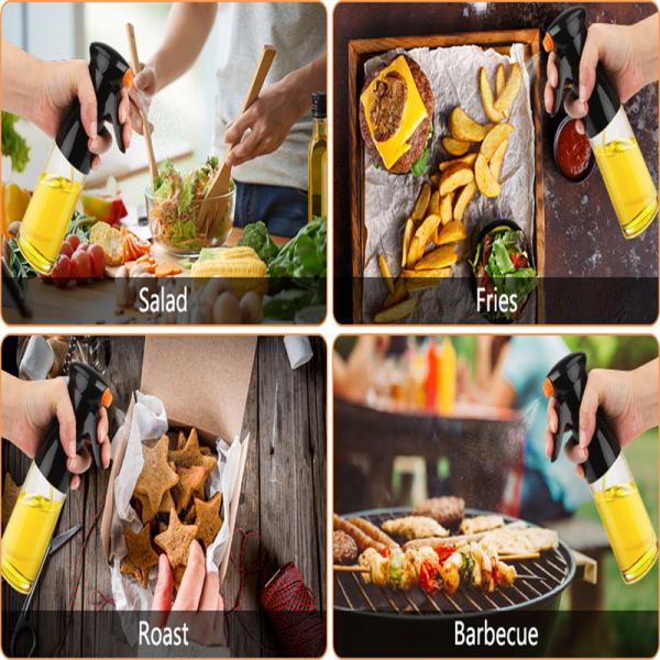 200ML Olive Oil Spray Bottle Durable Cooking Oil Plastic Bottle for Kitchen Tools