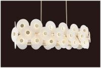 24V 3500K Champagne or verre Chandeliers personnalisés Lumière douce