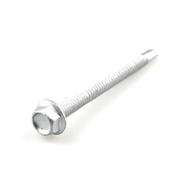 Unitek Bimetallic Hex Flange Head Screws ST6.3-20x65 Ruspert Self-Drilling Flat Head
