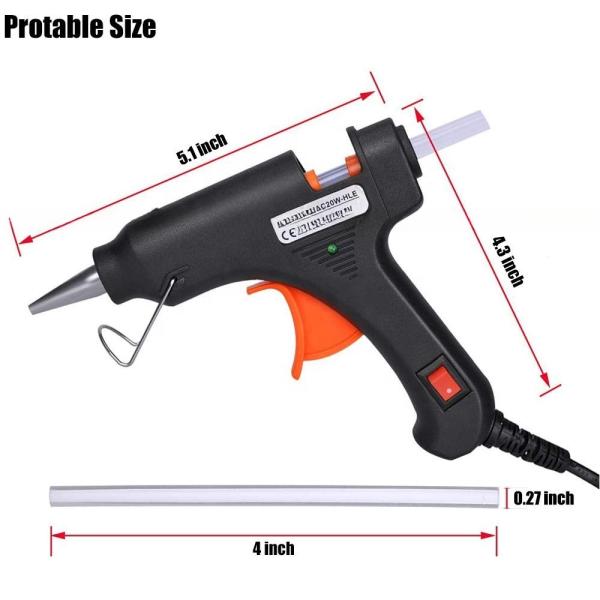 220V/50HZ 20W High Temp Heavy Duty Hot Melt Glue Gun Kit With 50pcs For DIY