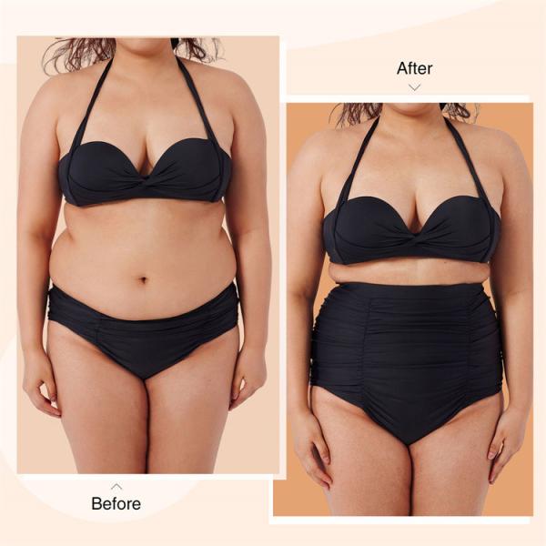 Hexin Custom High Waist Suit Respirável Solid Shapewear para Mulheres Fitness Traje de Natação