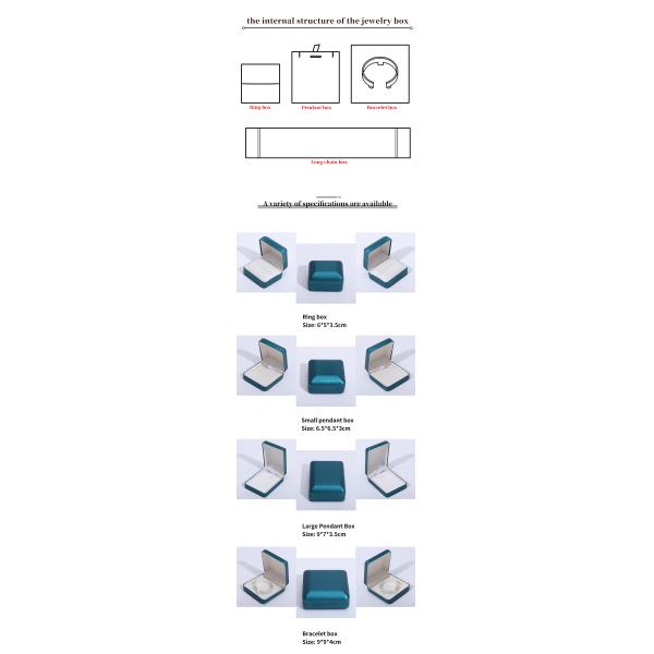 Han Hong Custom Logo Jewelry Package for Bracelet Necklace Ring PU Leather Velvet