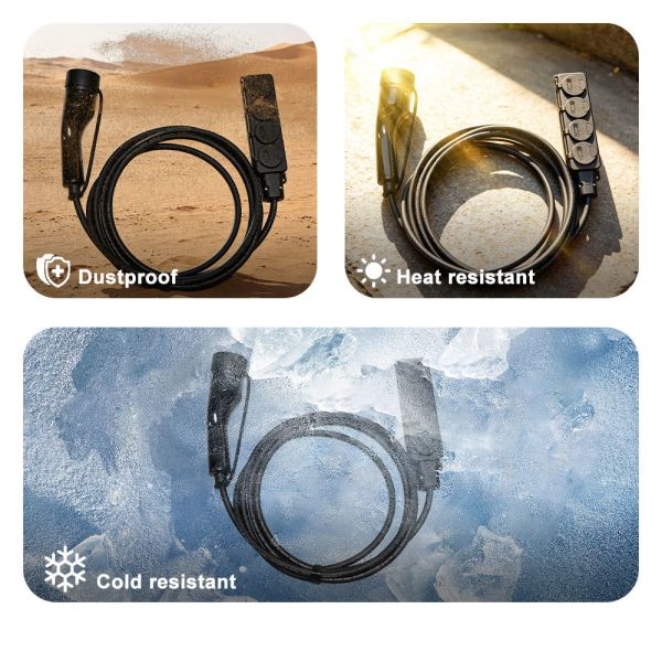 Vehicle To Load Socket 3.5kW V2L Adapter Type 2 EV Discharge Plug