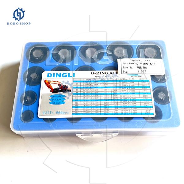 Dingli O Ring Kit DAEWOO O Ring Box For DOOSAN Excavator Spare Parts