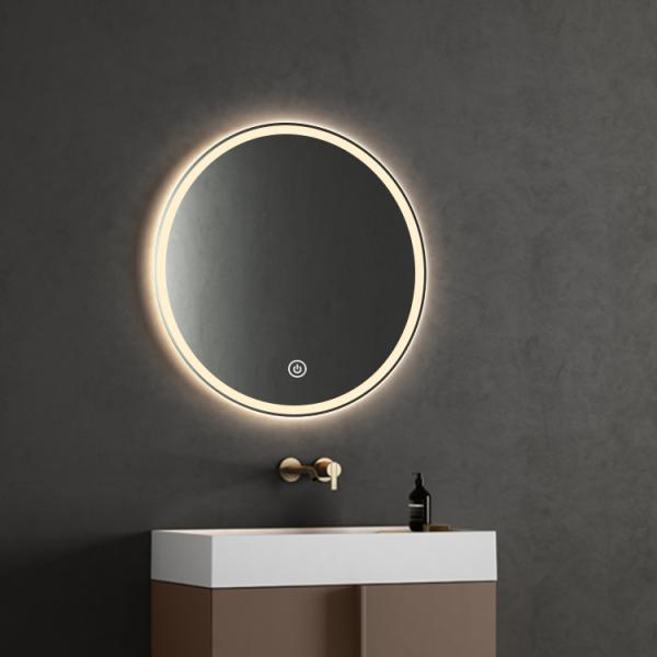 Silver Waterproof Bathroom Mirror Wall Mounted 5mm Frosted Edge Bathroom Mirror