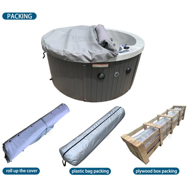 Новый Н тип крышка джакузи ткани Оксфорда крышки завальцовки спа космоса спасения крышки спа круга крена-вверх серая