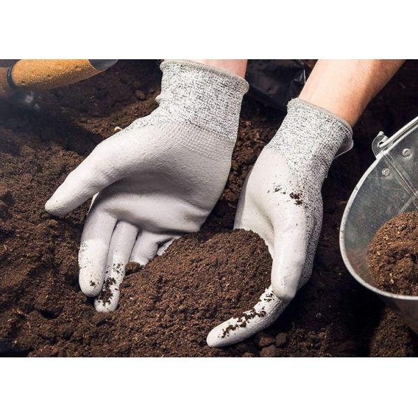 HPPE Liner Class 5 Cut Resistant Gloves Grey Color EN388 Certificates