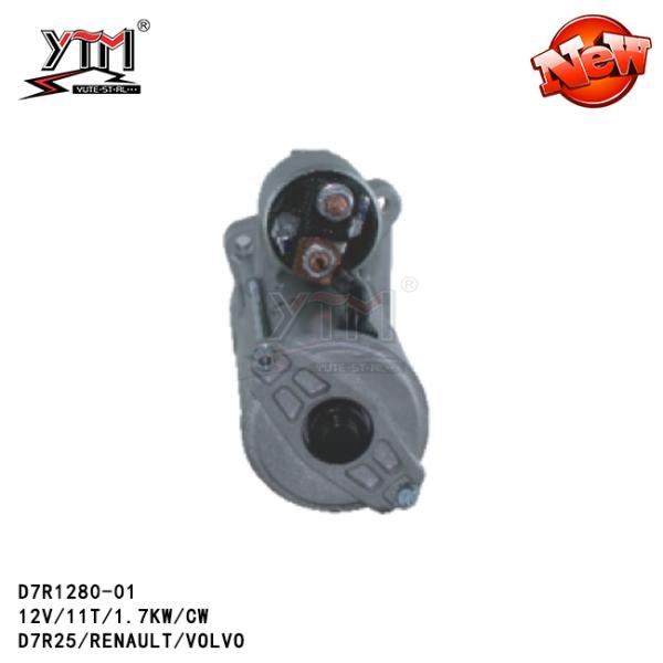 Motor de acionador de partida do motor de D7R1280-01 D7R25 PARA RENAUL  LANCIA MITSUBISHI 12V 1.7KW CW