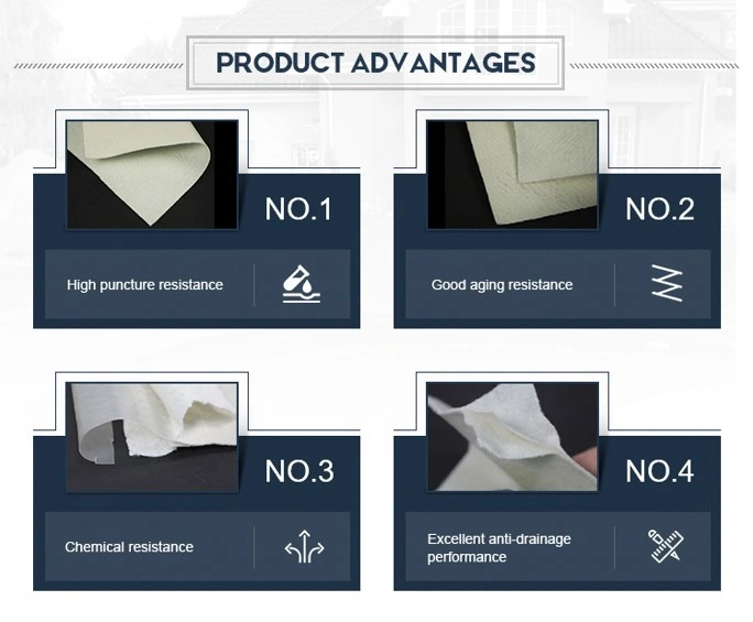 Geomembrana compuesta antiperforación anti-seca en ingeniería geotécnica y de construcción