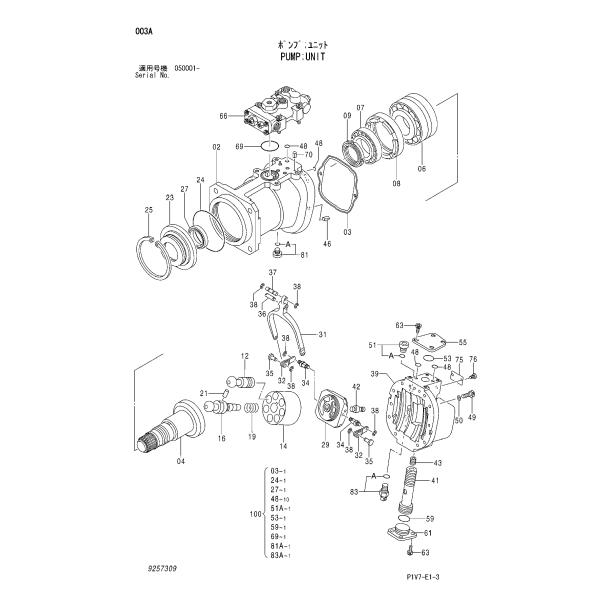 9195242 9207291 модель гидронасоса ZX330 3G экскаватора Хитачи 9195242 9207291 модель гидронасоса ZX330 3G экскаватора Хитачи
