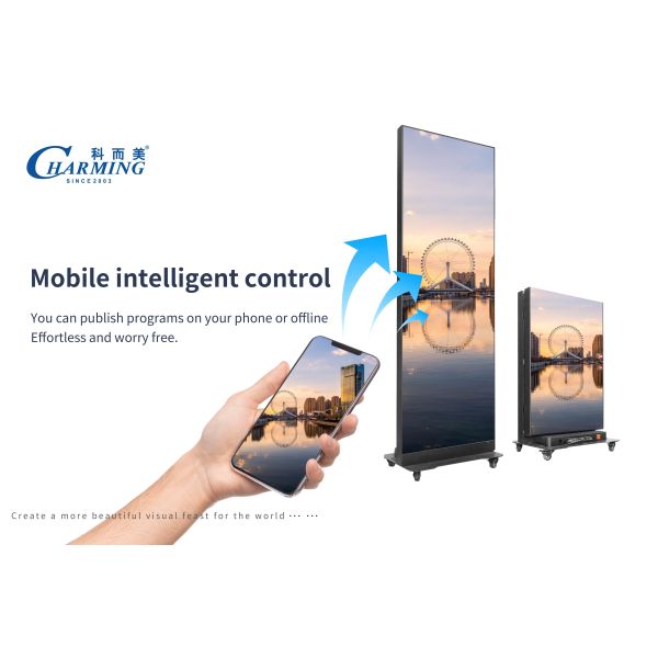 Mobile App Controlled Indoor LED Video Wall with Wireless Program Publishing and Front Maintenance
