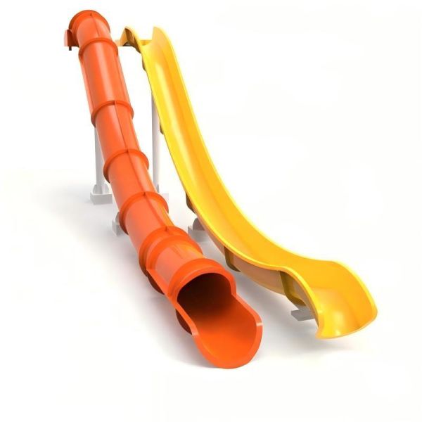 2 Lanes Cannon Barrel Sled Aqua Park Water Slide 5m Height