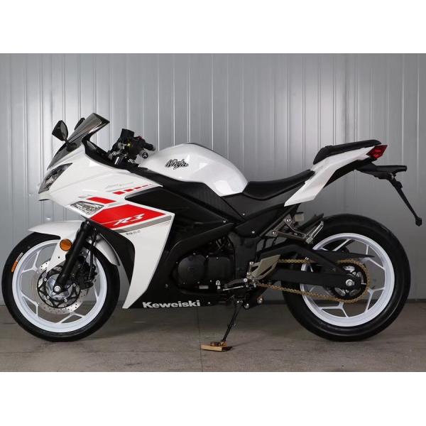 Gas Motor Street Sport Motorcycles , 250cc Cool Sport Bikes / Street Bikes White Color