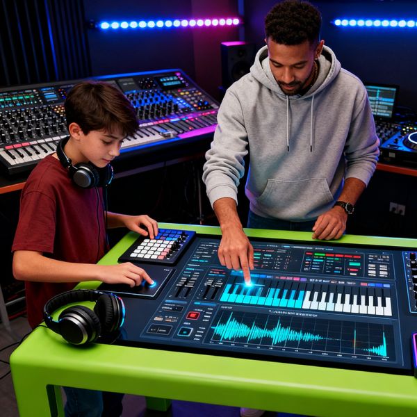 Mesa de café inteligente interactiva de 43 a 55 pulgadas con pantalla táctil capacitiva con resolución 4K y procesador de cuatro núcleos