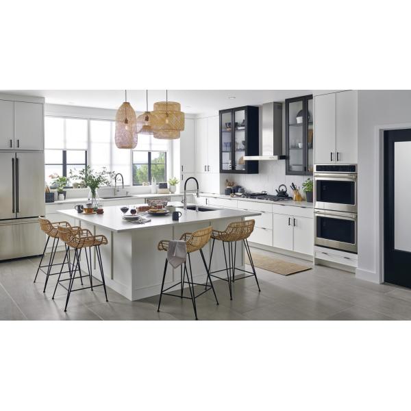 Modern White Shaker Acrylic RTA Kitchen Pantry Cabinet with Magic Corner Design Style