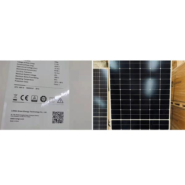 Longi Solar Panel 575Watts 585Watts 590Watts 182mmx182mm Cell Size 22.8% Efficiency