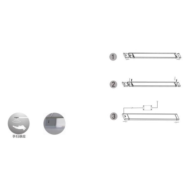 SMD4014 Under Cabinet LED Light Bar 9.5mm Thickness Easy Installation