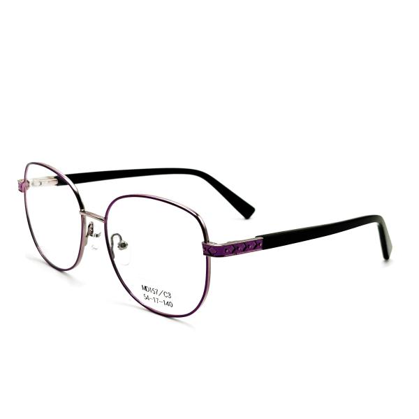 MD157 Womens Square Stainless Steel Optical Frames 54-17-140 Size
