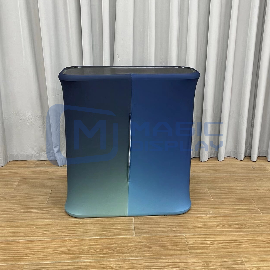 Fabric Portable Trade Show Podium Counter 31X38in Gopher Pop Up Counter