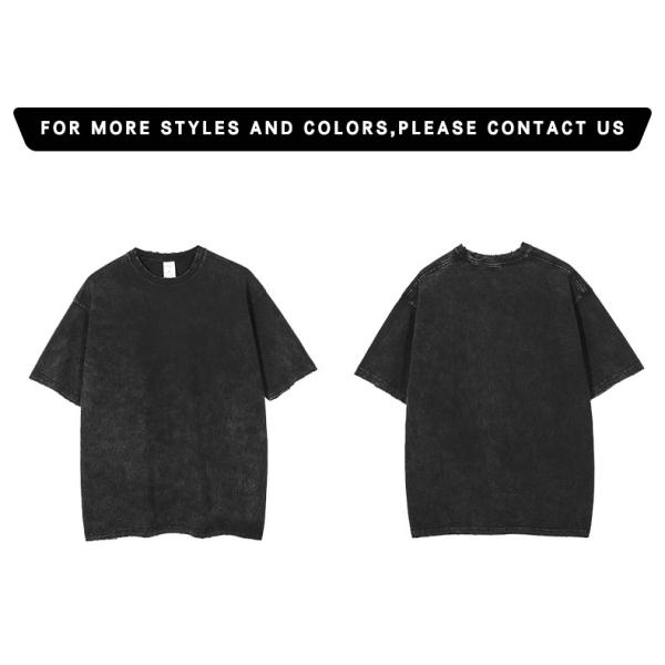Mens Washed Vintage T-Shirt Wholesale Blank Cotton Acid Wash Tshirt Personalized Custom Oversized Vintage T Shirt
