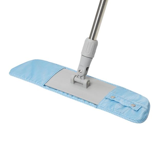 Serpillère plate ESD pour salle blanche industrielle avec microfibres et acier inoxydable