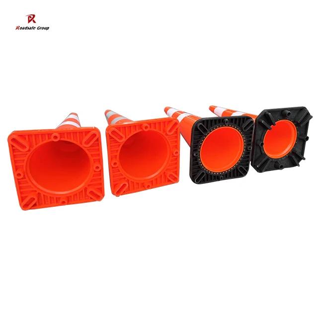 36 Inch Orange Traffic Cone with Reflective Tape for Parking and Road Safety