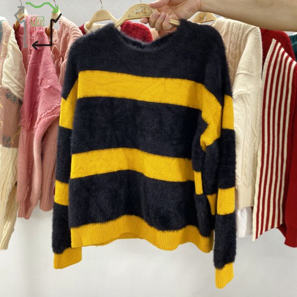 Women's Second Hand Wool Pullover Sweaters Autumn Winter Fashionable Slim Fit Grade A