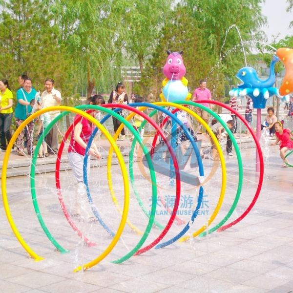 Kids Water Splash Pad Circular Rings SUS304 Material For Family Play Pool