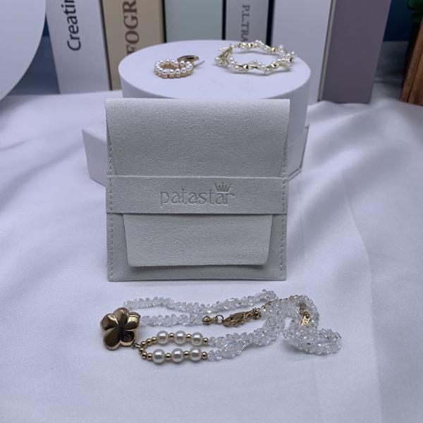 OEM/ODM Acceptable Jewelry Pouch for Customized Luxury Logo Suede Accessories