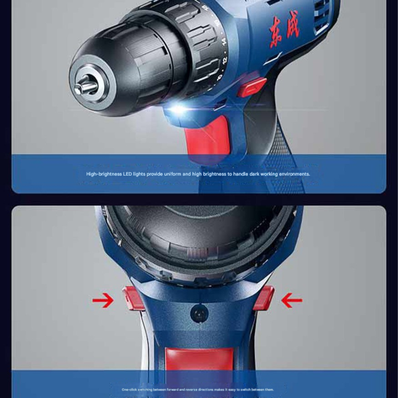 Dongcheng DCJZ1601 12V Cordless Drill Driver, Brushless,  38Nm Torque, Electric Screwdriver