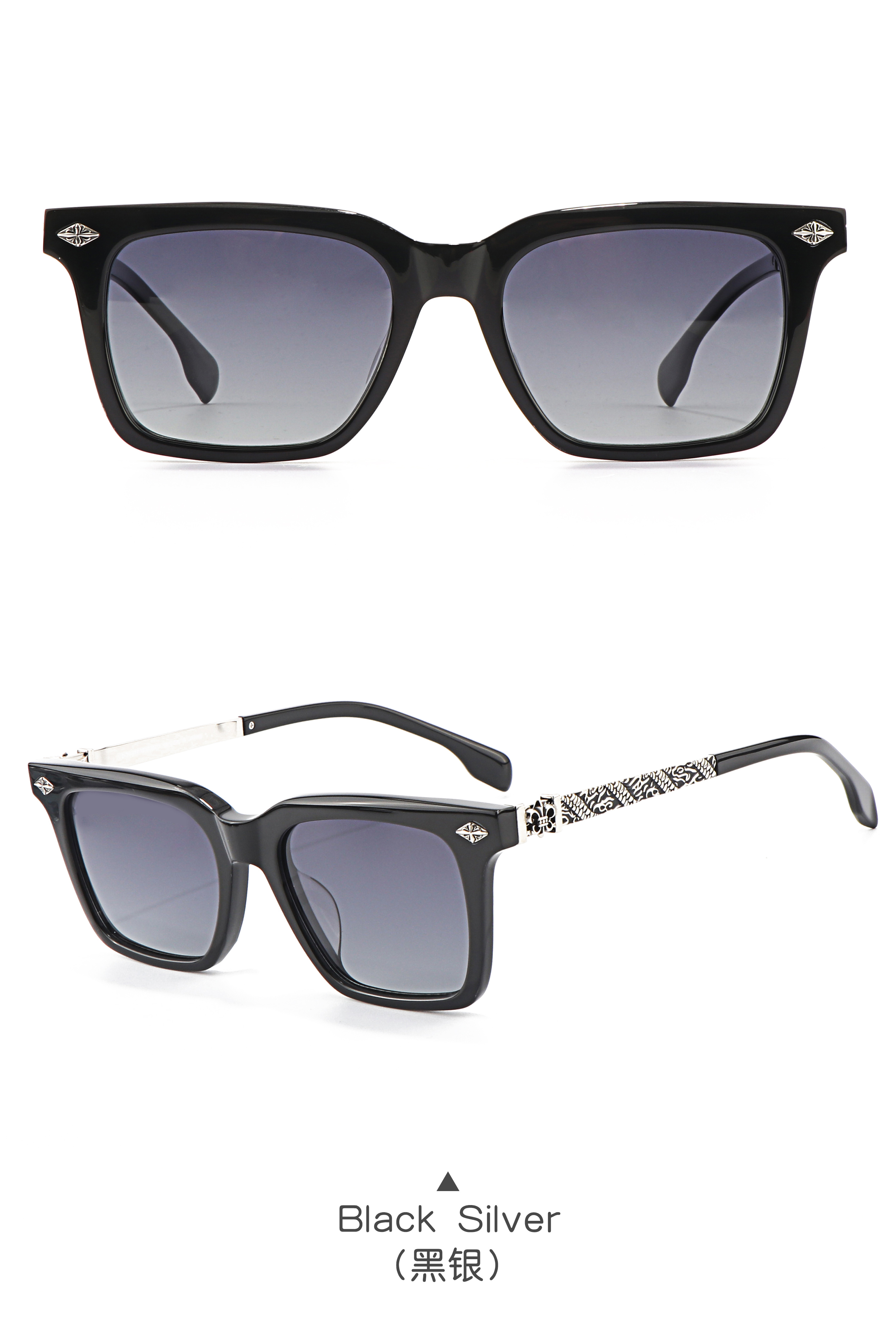 Light Fashion New Summer 2025 Small Black square Classic Vintage Men Uv400 Designer Acetate Luxury Brand Sunglasses for Ladies